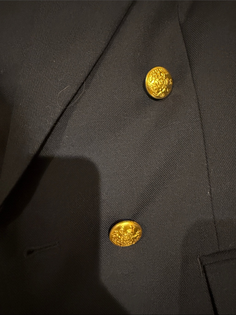 Banana Republic Navy Double-Breasted Captain’s Blazer with Gold Buttons - Picture 5 of 6